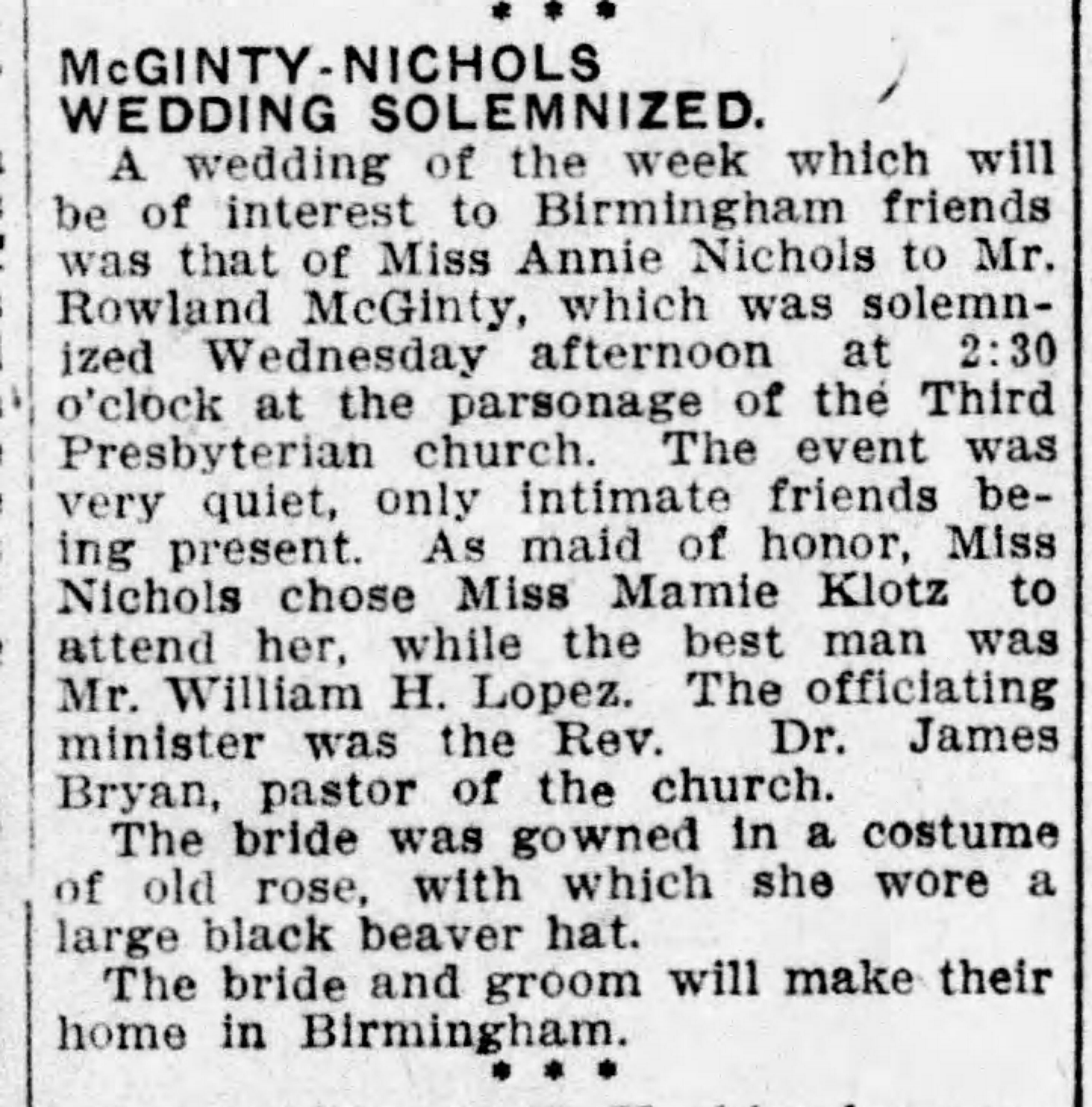 Annie Nichols-Rowland McGinty